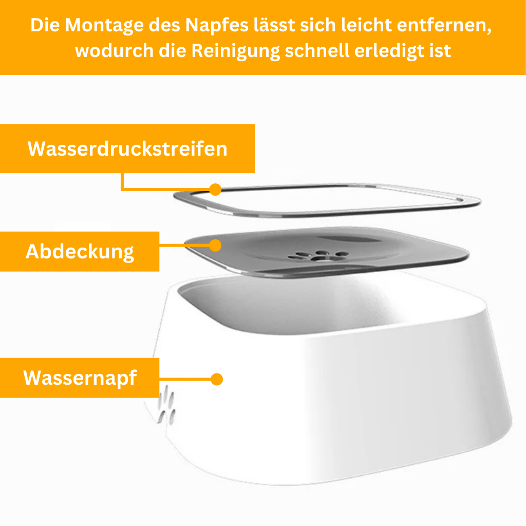 Auslaufsicherer Haustiertrinknapf