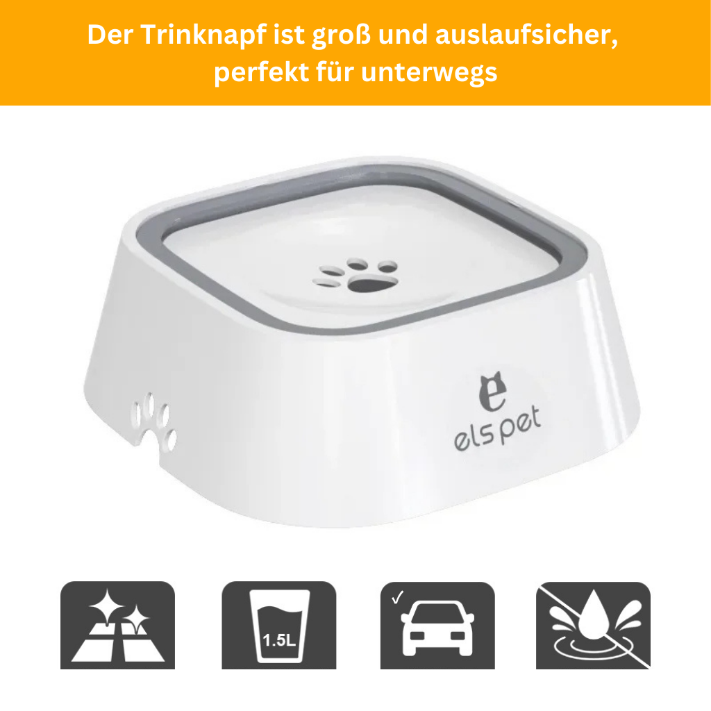 Auslaufsicherer Haustiertrinknapf