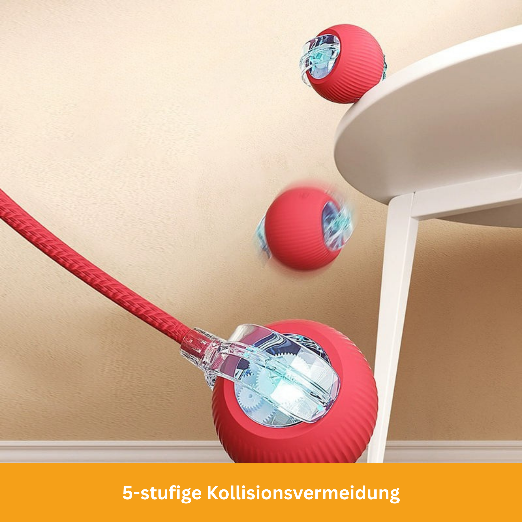 Interaktiver Spielball mit Schwanz für Katzen