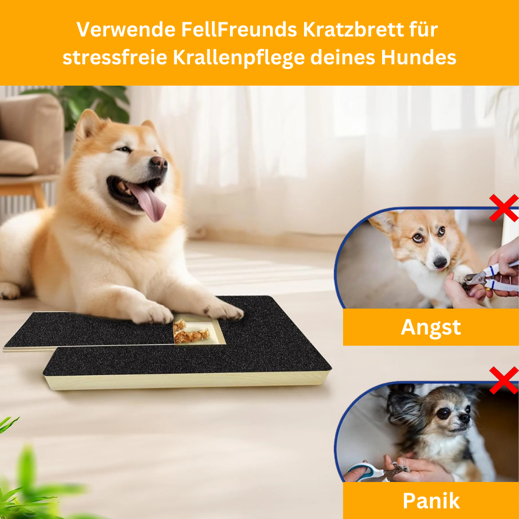 Kratzbrett für Hunde - Stressfrei Hundekrallen schleifen