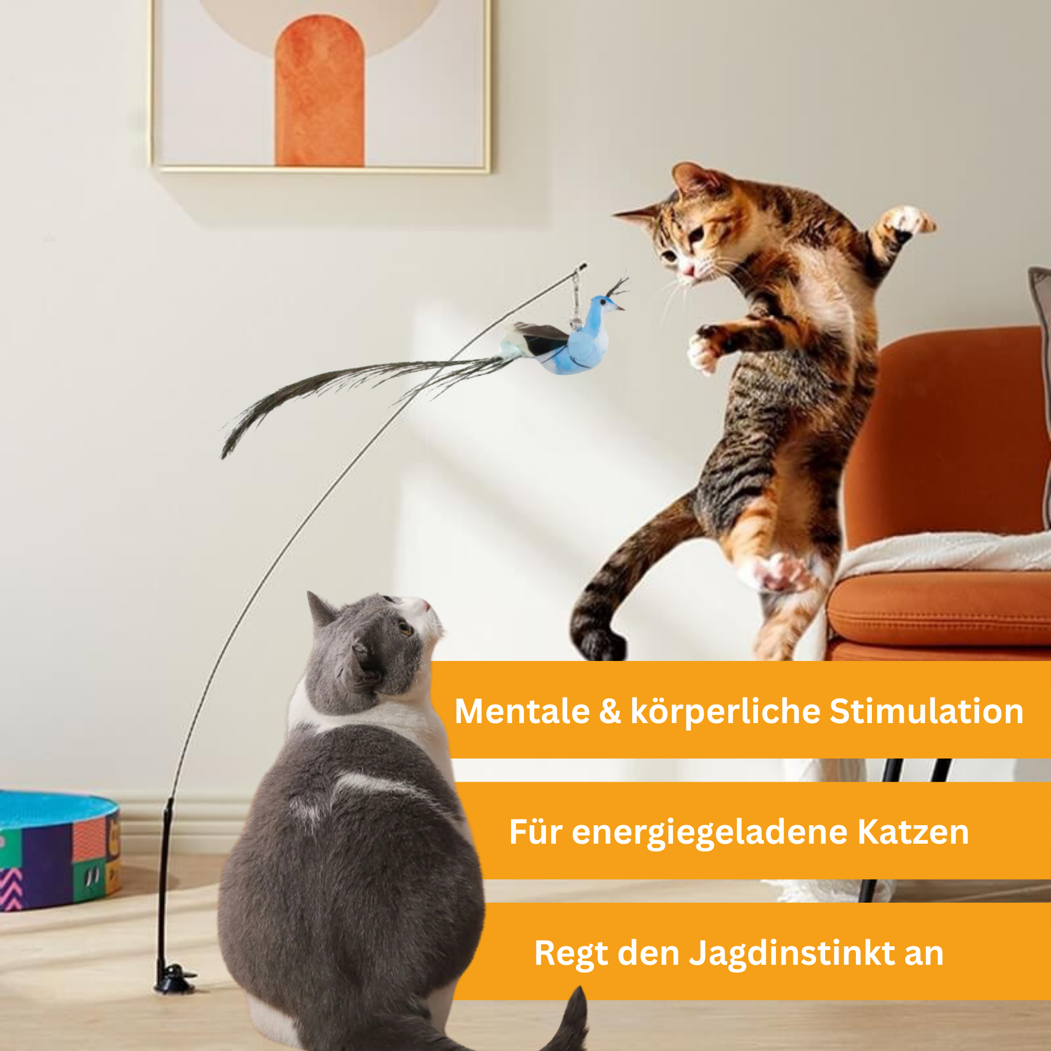Zwitscherndes Vogelspielzeug für Katzen