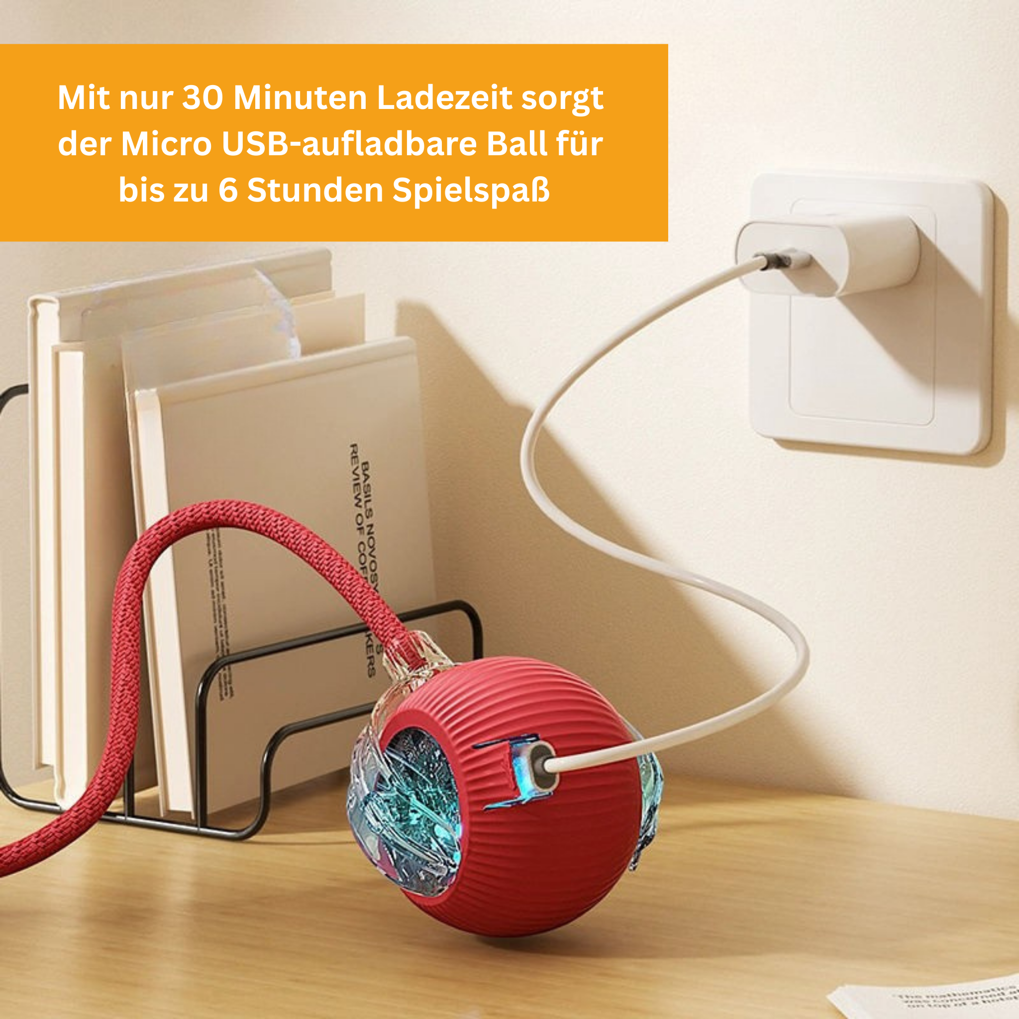 Interaktiver Spielball mit Schwanz für Hunde