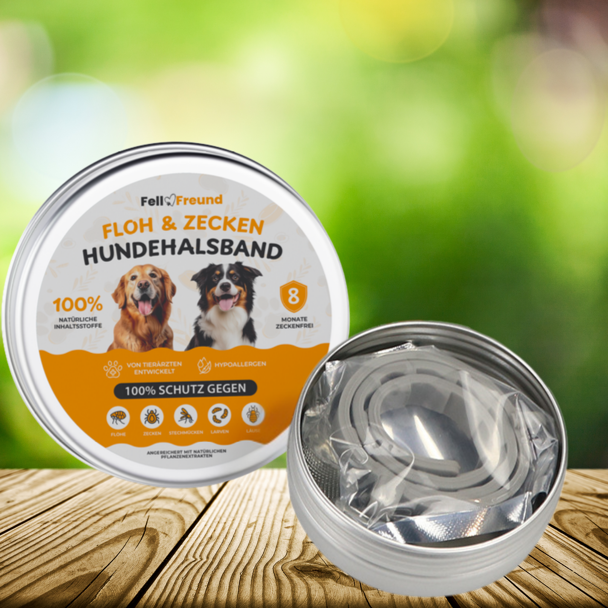 Floh- und Zeckenschutz Halsband für Hunde
