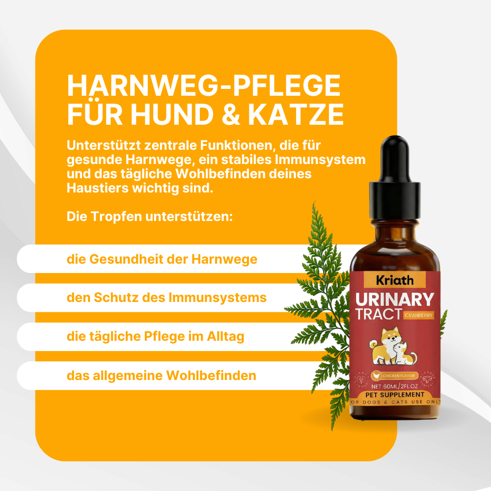 Harnweg-Pflege Tropfen für Hund & Katze